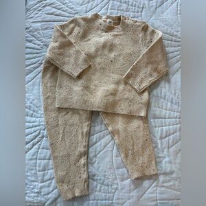 H&M Kids Sweater Set in Speckled Beige